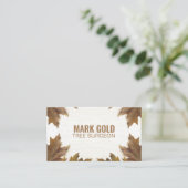 Personalisiert "Fallen Blätter on Wood" (amerikani Visitenkarte (Stehend Vorderseite)