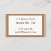 Personalisiert "Fallen Blätter on Wood" (amerikani Visitenkarte (Rückseite)