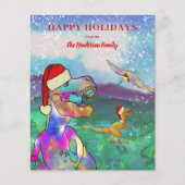 Personalisiert Familienname Kinder Dinosaurier Wei (Vorderseite)