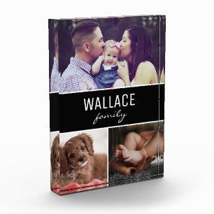 Personalisiert Familienname mit mehreren Fotos