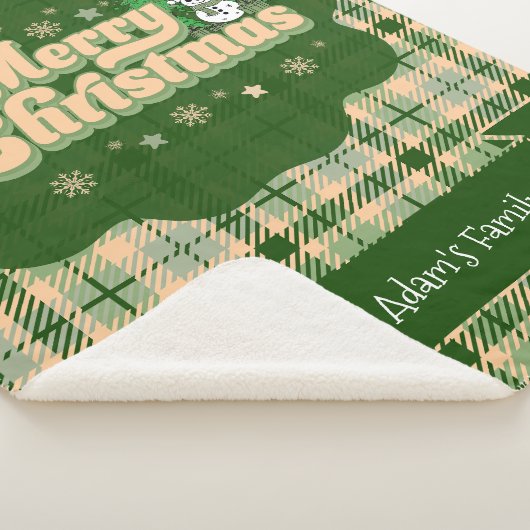 Personalisiert Familienname Retro Weihnachten Kari Sherpadecke (3/4)