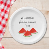 Personalisiert Family Wiedersehen Red Watermelon Pappteller