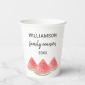 Personalisiert Family Wiedersehen Watermelon Pappbecher (Rückseite)
