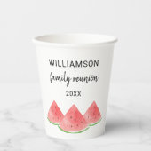 Personalisiert Family Wiedersehen Watermelon Pappbecher (Vorderseite)