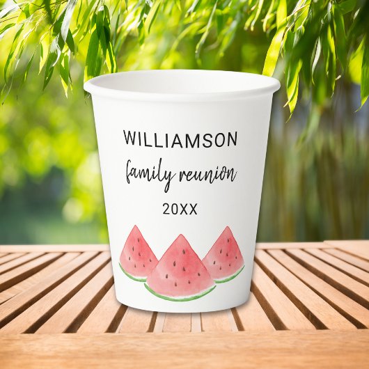 Personalisiert Family Wiedersehen Watermelon Pappbecher