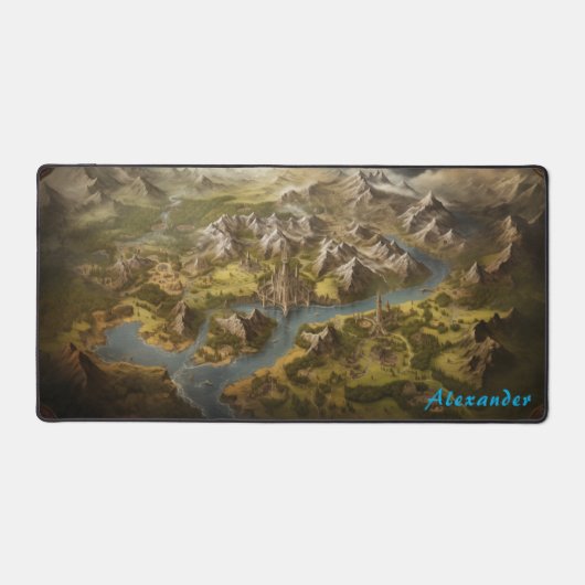 Personalisiert Fantasy Map Schreibtisch Mat Schreibtischunterlage (Vorderseite)