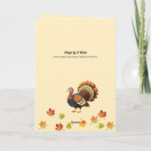 Personalisiert - Farbiger Herbst / Fall Türkei Karte (Rückseite)