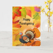 Personalisiert - Farbiger Herbst / Fall Türkei Karte (Gelbe Blume)