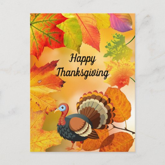 Personalisiert - Farbiger Herbst / Fall Türkei Postkarte (Vorderseite)