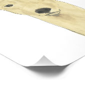 Personalisiert Fawn Greyhound Dog Art Fotodruck (Ecke)