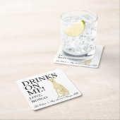 Personalisiert Fawn Greyhound Dog Wedding Rechteckiger Pappuntersetzer (Vor Ort)