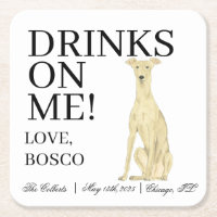Personalisiert Fawn Greyhound Dog Wedding