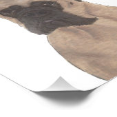 Personalisiert Fawn Masked Boxer Fotodruck (Ecke)