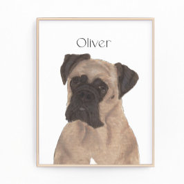 Personalisiert Fawn Masked Boxer Fotodruck