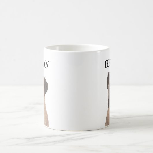 Personalisiert Fawn Masked Boxer Kaffeetasse (Mittel)