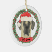 Personalisiert Fawn Masked Great Dane Keramik Ornament (Rechts)