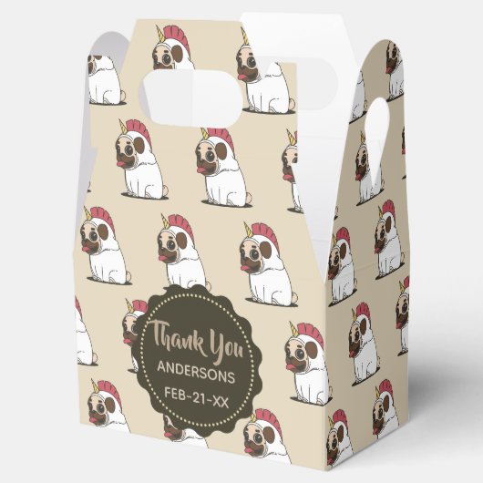 Personalisiert Fawn MOPS Unicorn Gable Box Geschenkschachtel (Geöffnet)