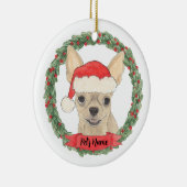 Personalisiert Fawn Tan Cream Chihuahua Keramik Ornament (Rechts)