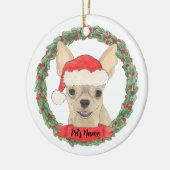 Personalisiert Fawn Tan Cream Chihuahua Keramik Ornament (Links)