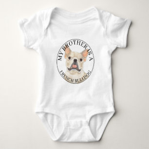 Personalisiert Fawn Tan Cream French Bulldog Baby Strampler