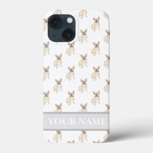 Personalisiert Fawn Tan Cream Frenchie Dog Case-Mate iPhone Hülle (Rückseite)