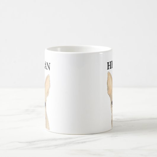 Personalisiert Fawn Tan Kurz Hahahahahahauahua Kaffeetasse (Mittel)