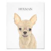 Personalisiert Fawn Tan Kurz Hhahahahaarige Chihua Fotodruck (Vorne)