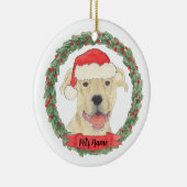 Personalisiert Fawn Tan Staffy Pitbull Keramik Ornament (Rechts)