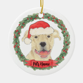 Personalisiert Fawn Tan Staffy Pitbull Keramik Ornament