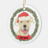 Personalisiert Fawn Tan Staffy Pitbull Keramik Ornament (Links)