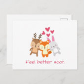 Personalisiert Feel besser bald Postkarte (Vorne/Hinten)