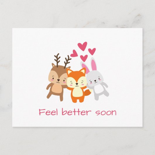 Personalisiert Feel besser bald Postkarte (Vorderseite)