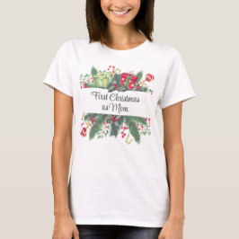 Personalisiert Feiertag Erstes Weihnachtsfest T-Shirt