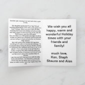 Personalisiert Feiertagskarte (Innenseite)