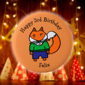 Personalisiert Felix der Fox Happy Birthday Button