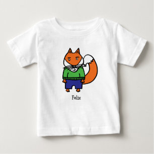 Personalisiert Felix der Fuchs Baby T-shirt