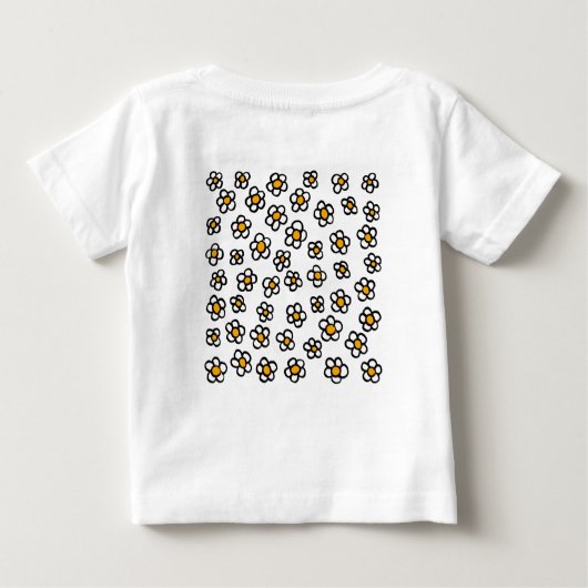 Personalisiert Felix der Fuchs Baby T-shirt (Rückseite)