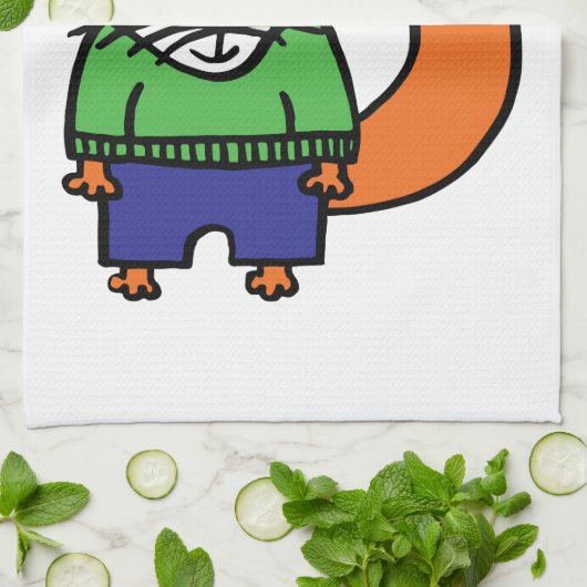 Personalisiert Felix der Fuchs Handtuch (Gefaltet)