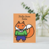 Personalisiert Felix der Fuchs Postkarte (Stehend Vorderseite)