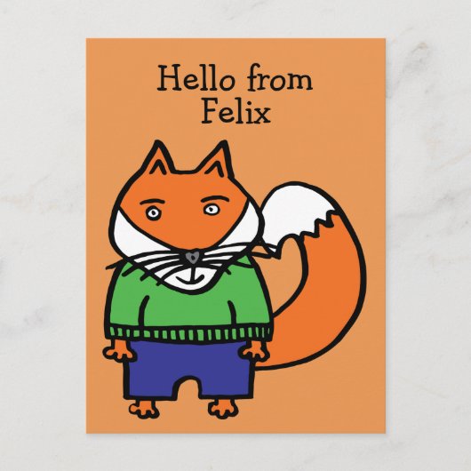 Personalisiert Felix der Fuchs Postkarte (Vorderseite)