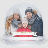 Personalisiert festliche Fotos mit 2 Schneekugeln (Vorderseite)