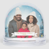 Personalisiert festliche Fotos mit 2 Schneekugeln (Rückseite)