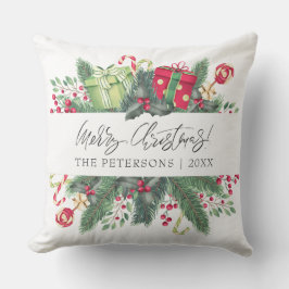 Personalisiert festliche Weihnachtsdekoration Kissen
