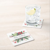 Personalisiert festliche Weihnachtsdekoration Rechteckiger Pappuntersetzer (Vor Ort)