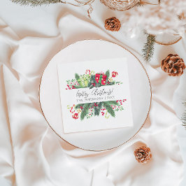 Personalisiert festliche Weihnachtsdekoration Serviette
