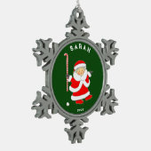 Personalisiert Field Hockey Collectible Schneeflocken Zinn-Ornament (Links)