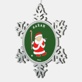 Personalisiert Field Hockey Collectible Schneeflocken Zinn-Ornament (Rechts)