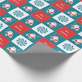 Personalisiert Field Hockey Holiday-Geschenk Geschenkpapier (Ecke)