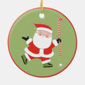 Personalisiert Field Hockey Keepake Keramik Ornament (Hinten)