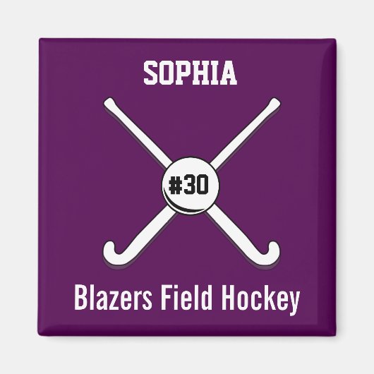 Personalisiert Field Hockey Team Name Jersey Numme Magnet (Vorne)